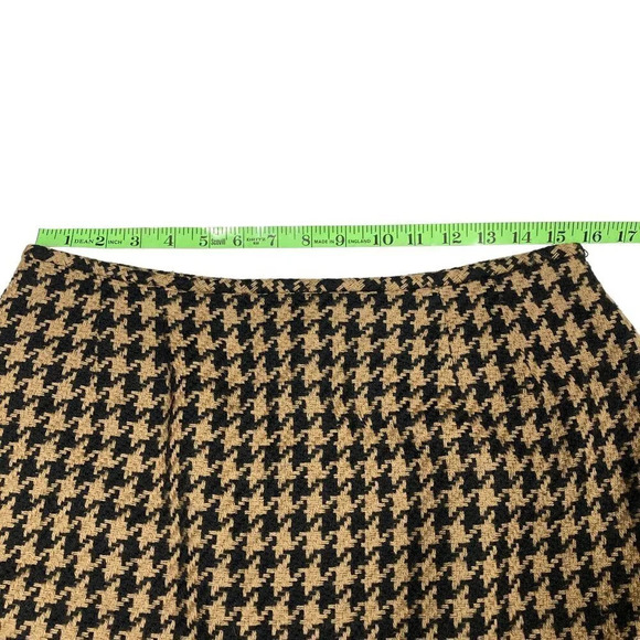 Kasper & Company‎ Houndstooth Lined Wool Pencil Skirt, Camel & Black, 12 Petite - Picture 6 of 9